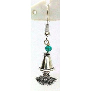 Silver Oxidized Earring Hook Dangle Drop Long - Fashion Novelty Gift - THE FAN 4